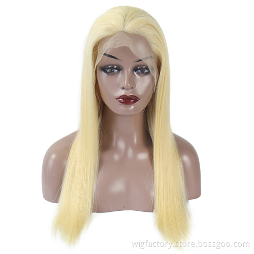 Best selling products human hair 613 wig t part, swiss lace front 613 ash blonde lace front wig, straight 150% 613 t part wig